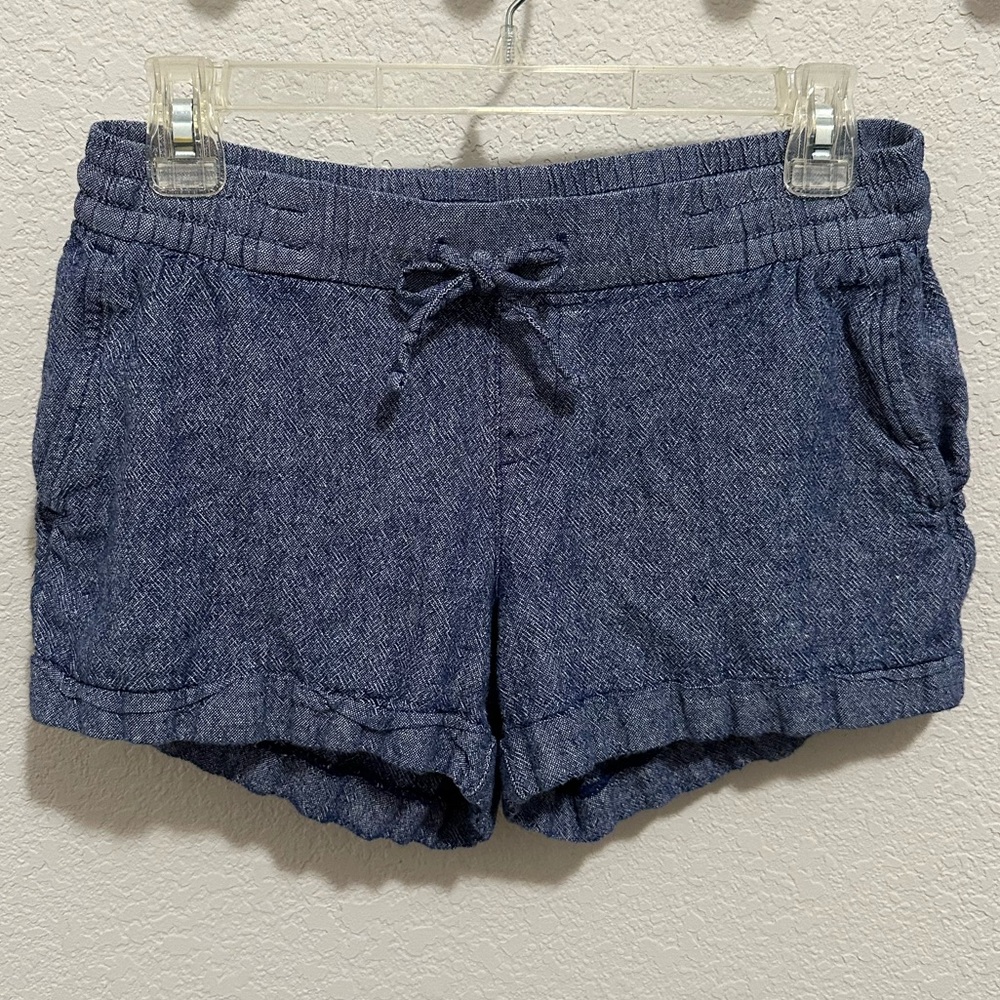 Old Navy Heathered Blue Pull-On Shorts